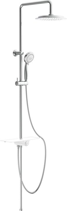 Produktbild Schütte Regendusche Bad AQUASTAR Überkopfbrause-Set Chrom Weiss Ablage Duschsystem Regenbrause 60500