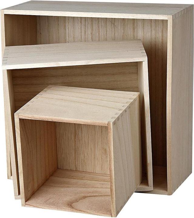 Produktbild Creativ Company Holzksten-Set Quadrat (12.50 cm, 11.37 l, 3x)