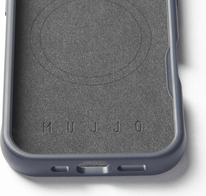 Productafbeelding Mujjo Leather Shield Case iPhone 16 Pro blauw (MUJJO-CL-053-SB) (Apple iPhone 16 Pro)