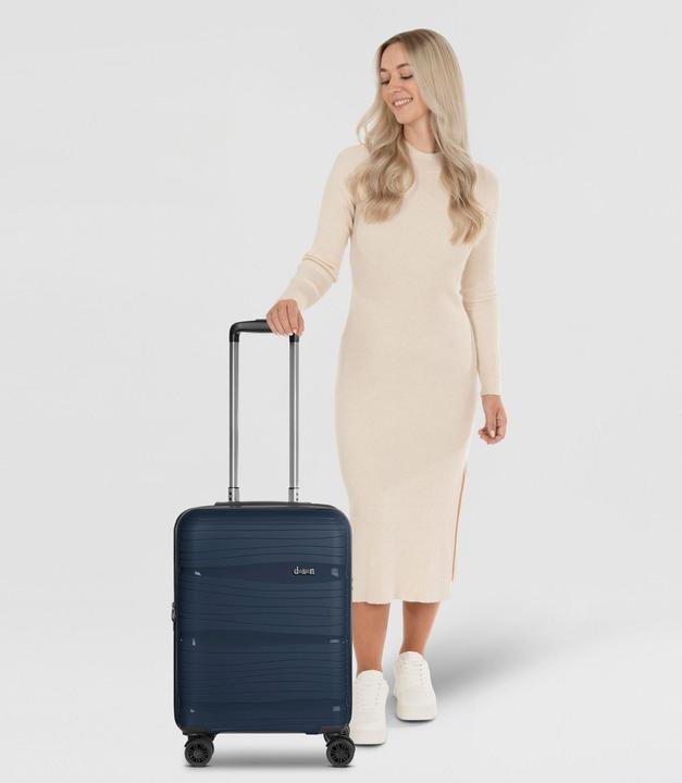 Actual product image D&N Travel Line 4300-Plus 4-wheel cabin trolley S 55 cm with stretch fold (37 l)