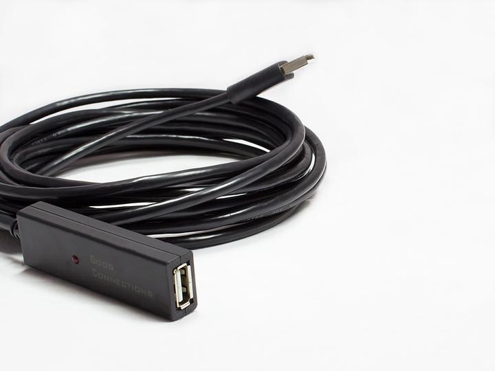 Produktbild Good Connections AKTIVES Verlängerungskabel USB 2.0, Stecker A an Buchse A, CU, schwarz, 15m, ® (15 m, USB 2.0)