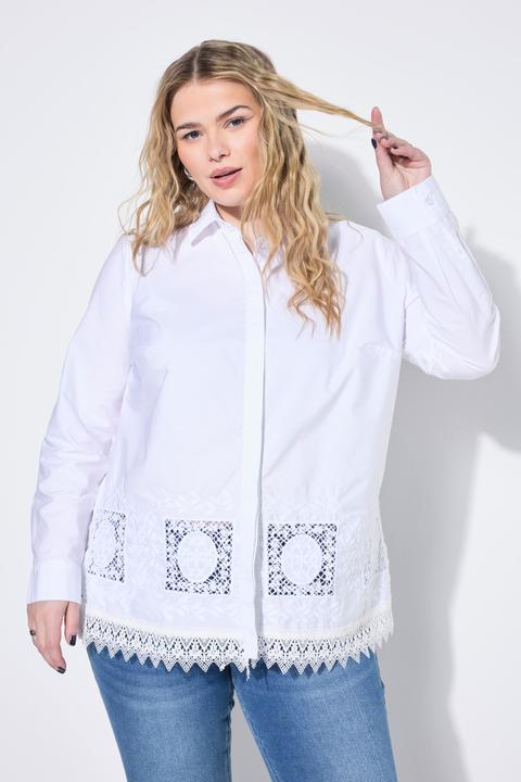 Produktbild Studio Untold Hemdbluse, Boxy Shape, Lochspitze am Saum (56)