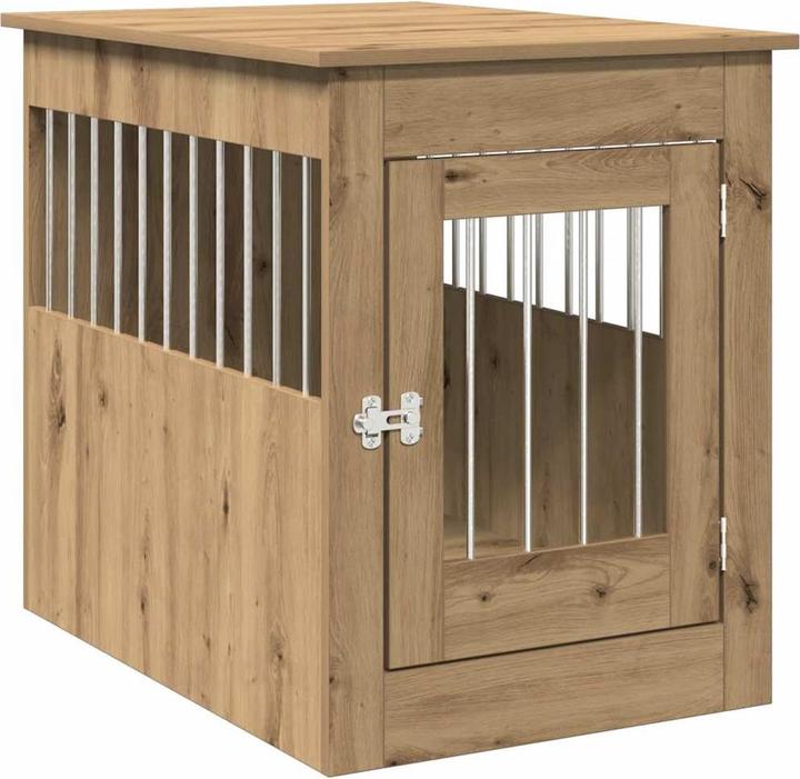 Actual product image vidaXL Dog cage in furniture style Artisan oak 55x80x68 cm wood-based material