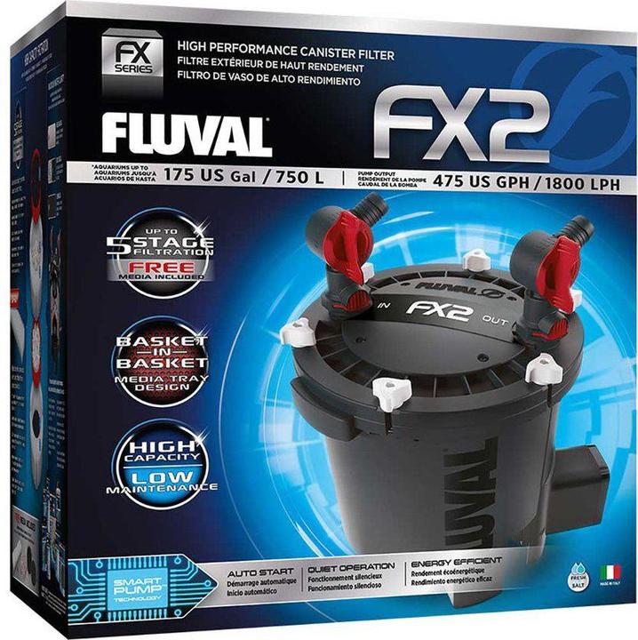 Productafbeelding Fluval Canisterfilter Fx2 1800L/H 27W voor aquaria < 750L - (126.4520) (750 l, Extern filter, Zoet water, Zout water)