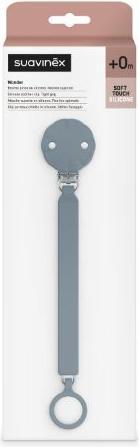 Actual product image Suavinex Silicone dummy chain miracle dove blue
