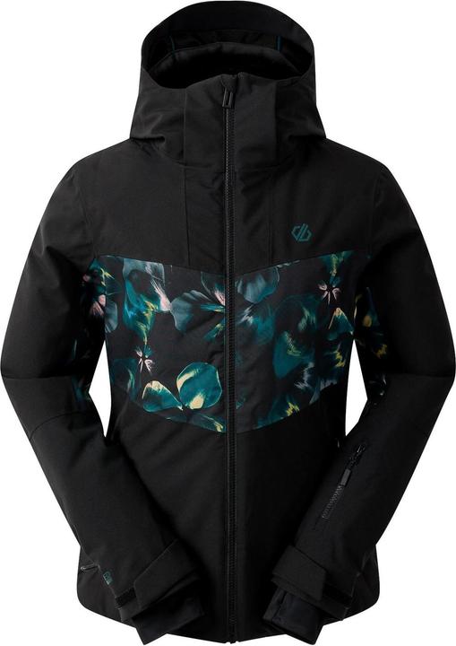 Nero, stampa floreale elettrica