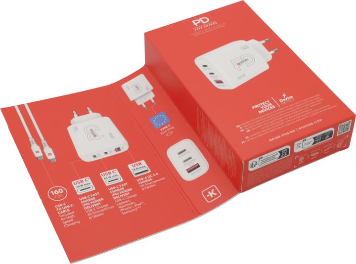 Image du produit Skross Chargeur de puissance GaN UE Combo (65 W, 3 ports)
