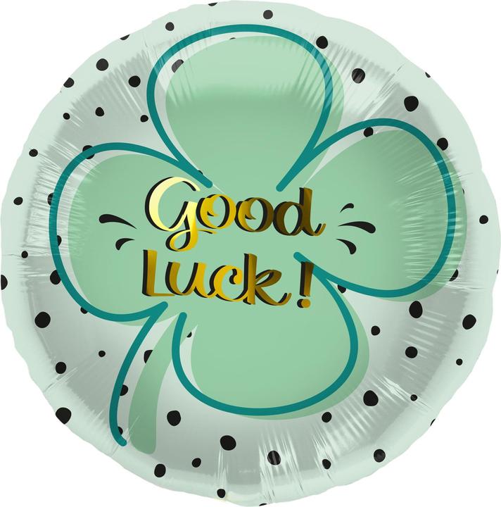 Actual product image Folat Foil Balloon Good Luck Clover - 45 cm (1 x)