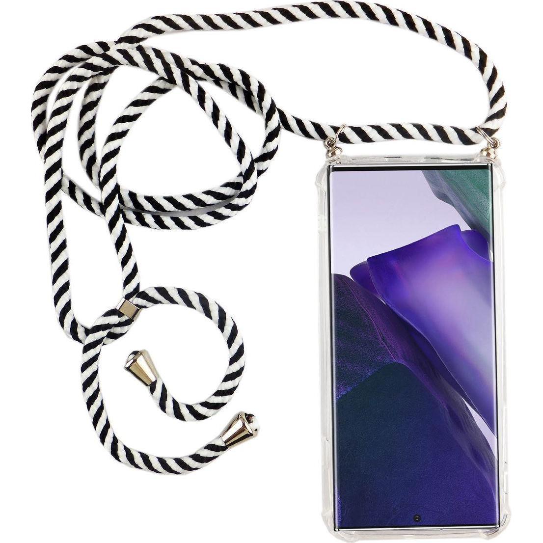 Thumbnail - König Design Handykette für Samsung Galaxy Note 20 Hülle mit Band zum umhängen Kordel Schwarz, Handykette, Transparent