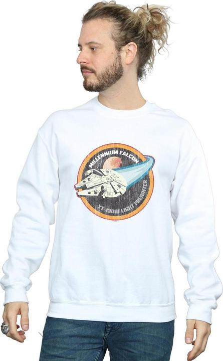 Actual product image Star Wars Mens Millennium Falcon Badge Sweatshirt (XXL)