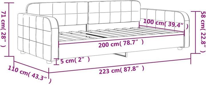 Produktbild vidaXL Tagesbett