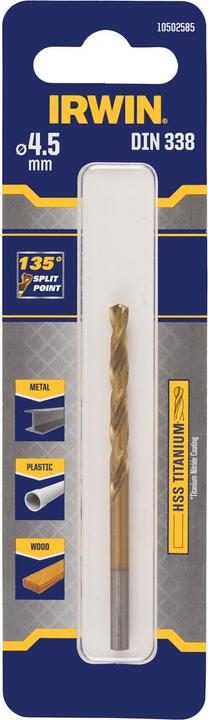 Image du produit Irwin Foret en titane cylindrique 4.5mm (10502585) (4.5 millimètres)