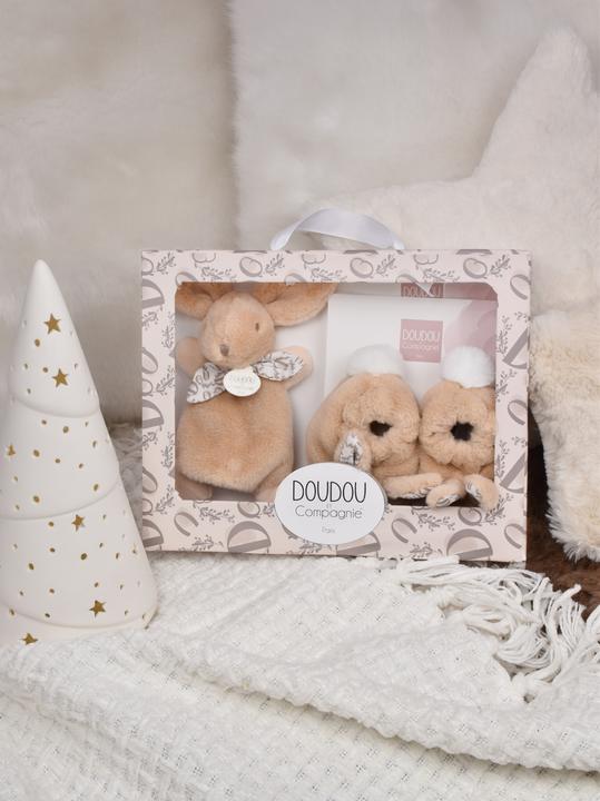 Actual product image Doudou et Compagnie Gift set rabbit beige, 0-6M (11 cm)