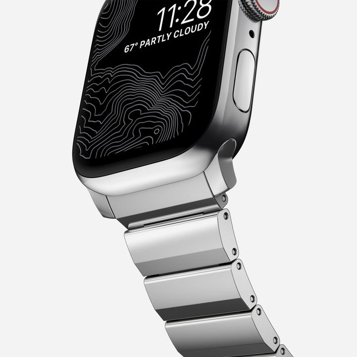 Image du produit Nomad Bande en acier inoxydable -terÃƒ¤sranneke, Apple Watch 41 / 40 /, hopea (41 mm, Acier inoxydable)