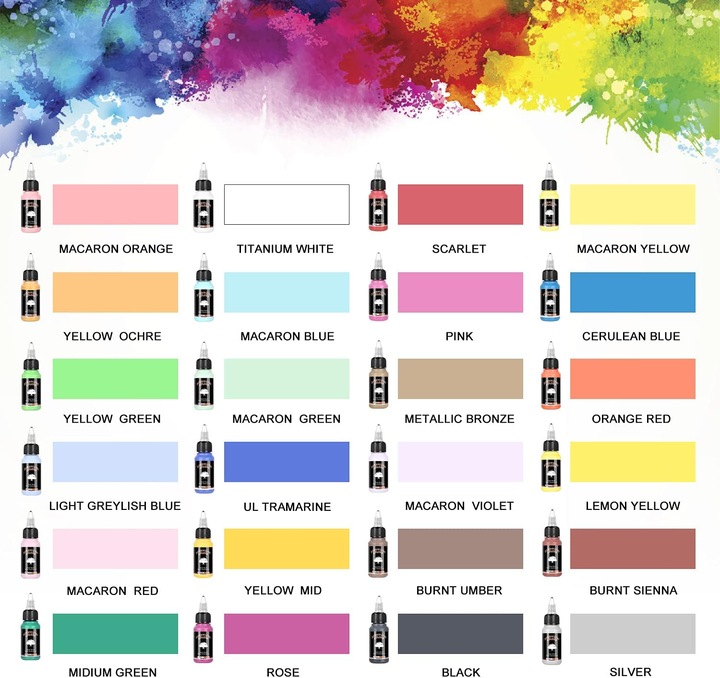 Immagine prodotto Sagudio Colori per aerografo (Multicolore, 720 ml)