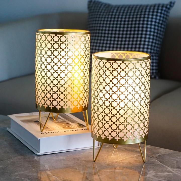 Produktbild Trirocks 2er-Set Batteriebetriebene Tischlampe mit Timer