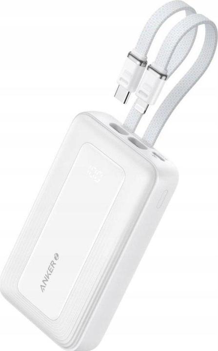 Actual product image Anker | Power Bank | A1680H21 | 10000 mAh | USB-C 30W, Lightning 27W | Built-In USB-C and Lightning Cables (10000 mAh)