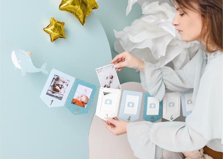 Actual product image Partydeco Guirlande - Cadre photos bleu (1 Piece)