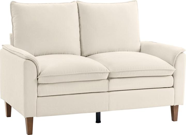 Produktbild Homcom Zweisitzer Sofa Chenille (100 % Polyester) Cremeweiss (2-Sitzer)