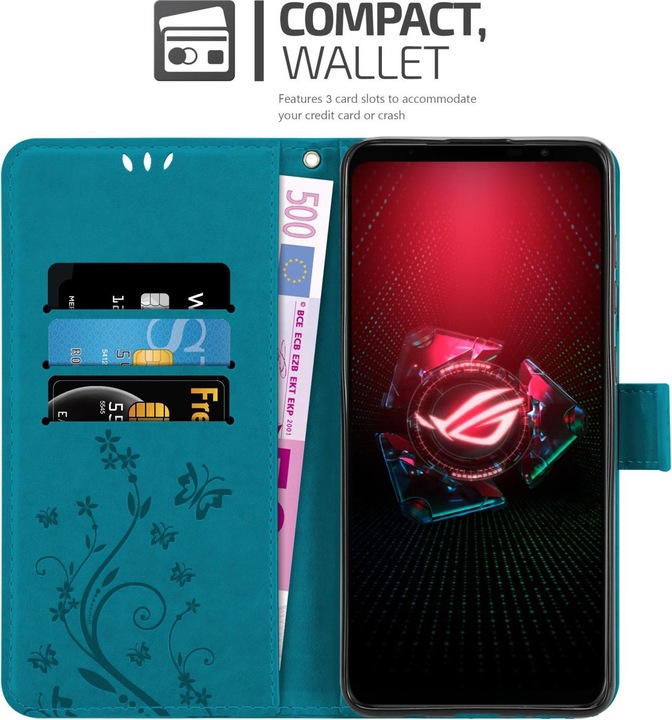 Actual product image Cadorabo Case Flower Book (Asus ROG Phone 5)