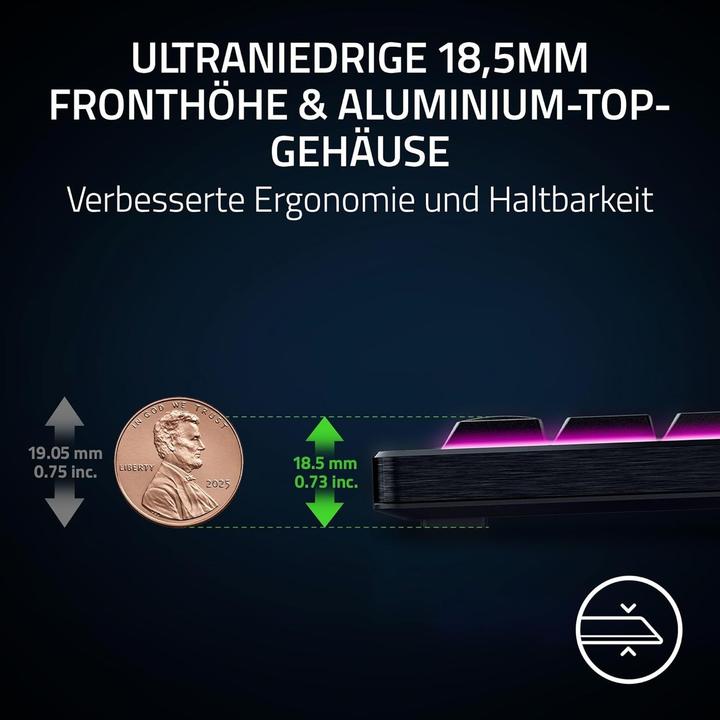 Produktbild Razer BlackWidow V4 Low-profile Tenkeyless HyperSpeed (USA, Kabelgebunden, Kabellos)