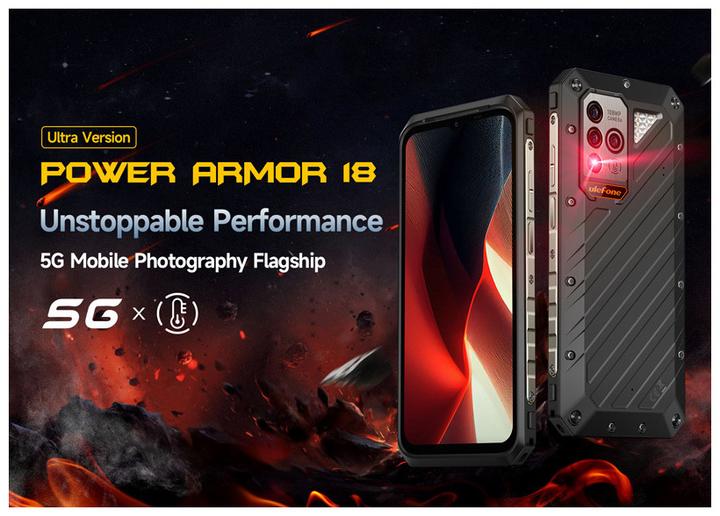 Image du produit Ulefone Power Armor 18 Ultra (512 Go, Noir, 6.58", Double SIM, 5G)