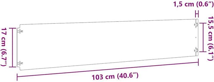 Produktbild vidaXL Rasenkante (103 cm)