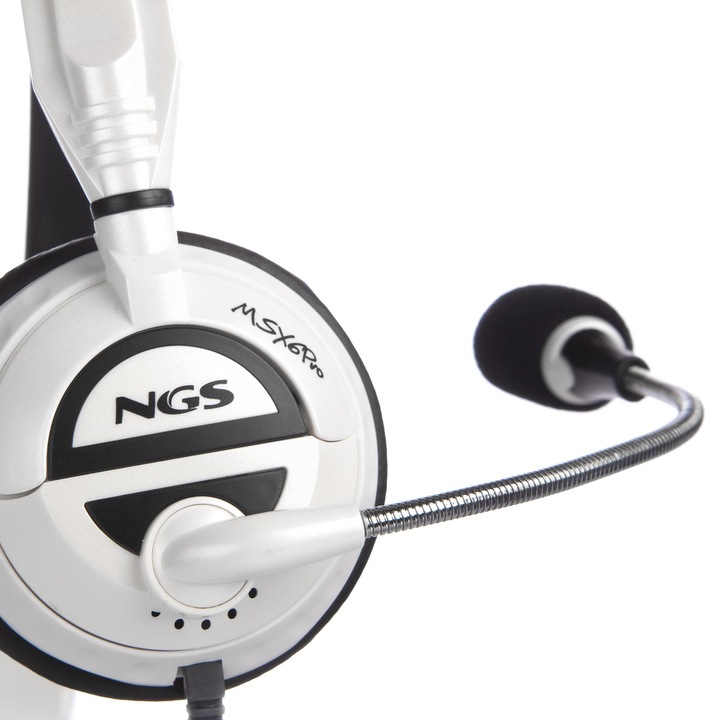 Produktbild NGS MSX6 Pro Kopfhörer Verkabelt Kopfband Calls/Music Weiss (Kabelgebunden)