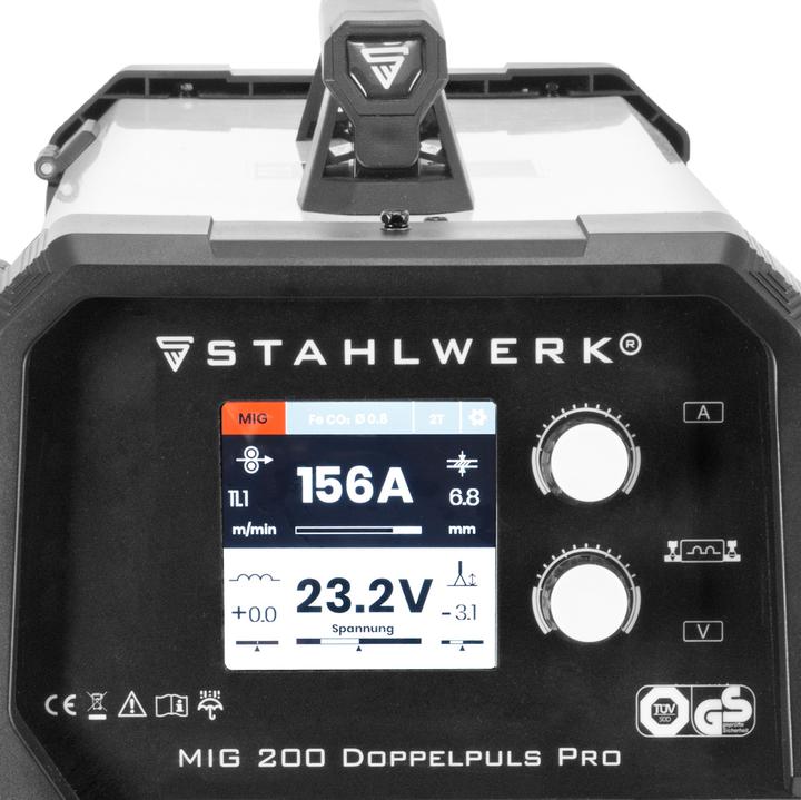 Produktbild Stahlwerk Schweissgerät MIG MAG 200 Doppelpuls Pro Vollausstattung vollsynergisch