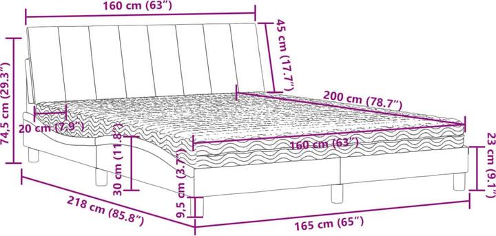 Image du produit vidaXL Bett (160 x 200 cm)