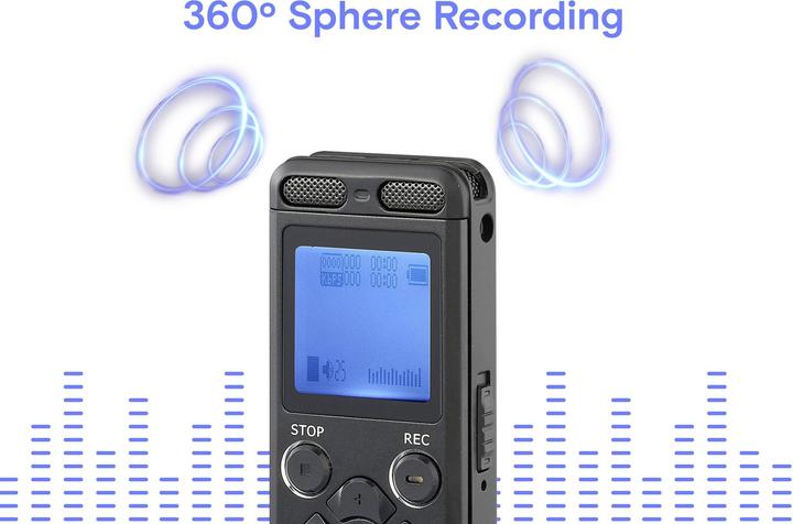 Actual product image Renkforce RF-DVR-E36 Digitales Diktiergerät Aufzeichnungsdauer (max.) 70 h Schwa (8 GB)