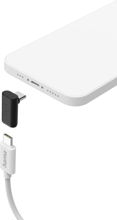 Actual product image Hama USB-C-Winkeladapter 90°, USB 3.2 Gen2, 10 Gbit/s, 5 A, 240 W, 2er Set (USB-C)