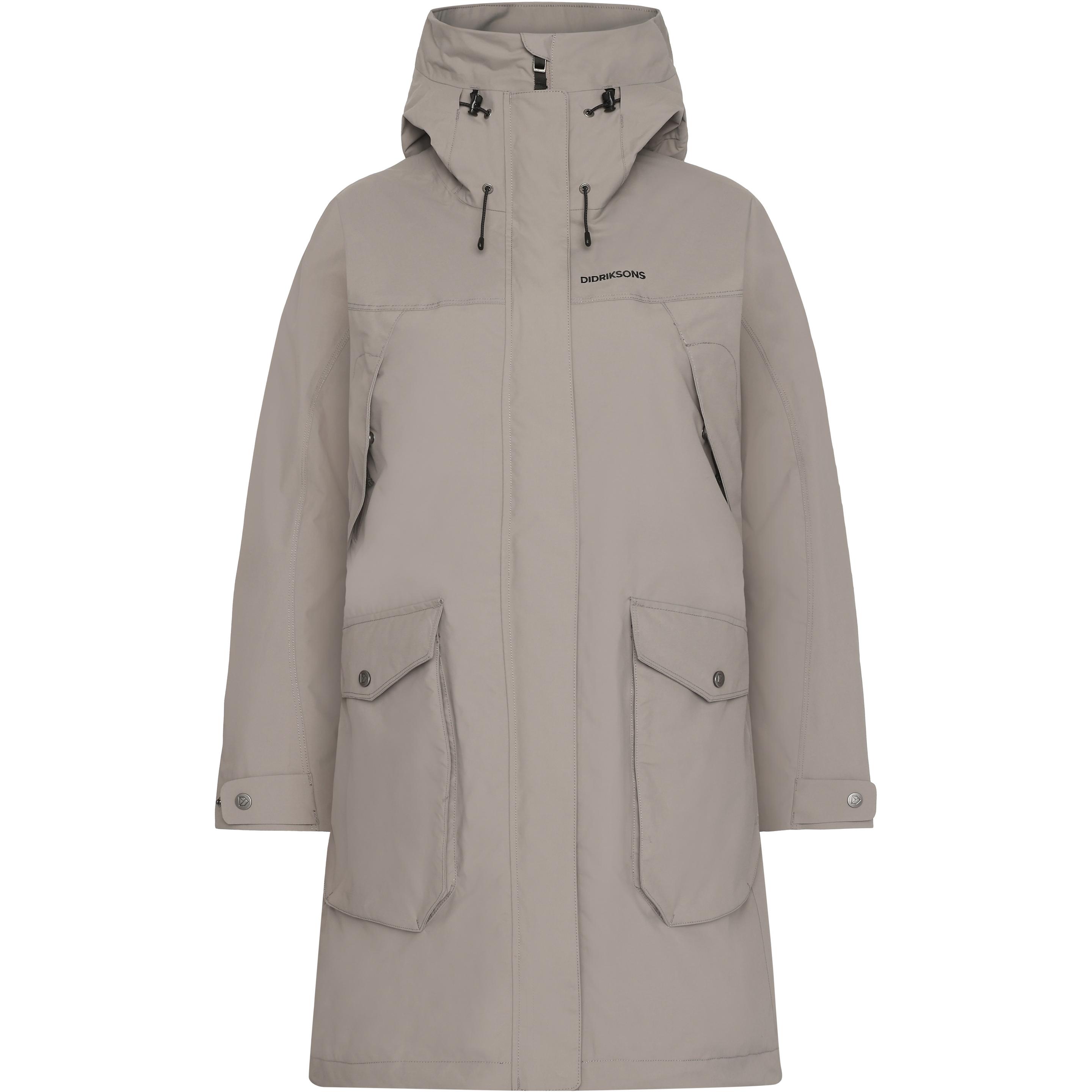 Didriksons, Damen, Jacke, Women's Thelma Parka 10 (44), Grau, 44