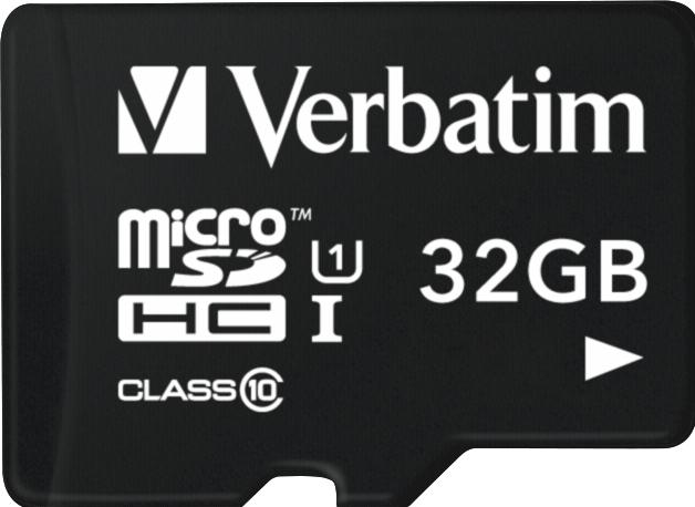 Actual product image Verbatim mircoSDHC UHS-I 32GB Class 10 incl USB Card Reader (32 GB, SDHC, U1, UHS-I)