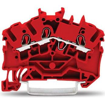 Wago Terminale passante a 3 fili, Accessori di elettronica + Alloggiamento, Rosso