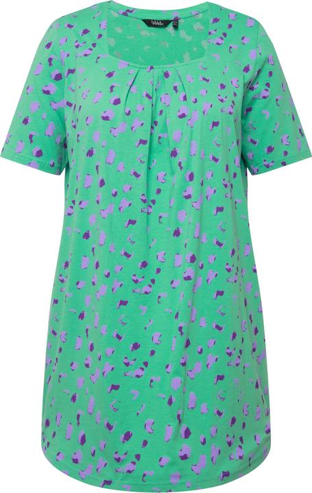 Produktbild Ulla Popken Longshirt, Fleckenmuster, Carree-Ausschnitt, Halbarm (50, 52)