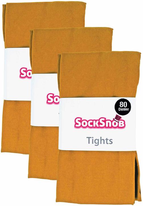 Image du produit Sock Snob 3er Pack Strumpfhose 80 Den | Strumpfhose Blickdicht Matt (80DEN, L)