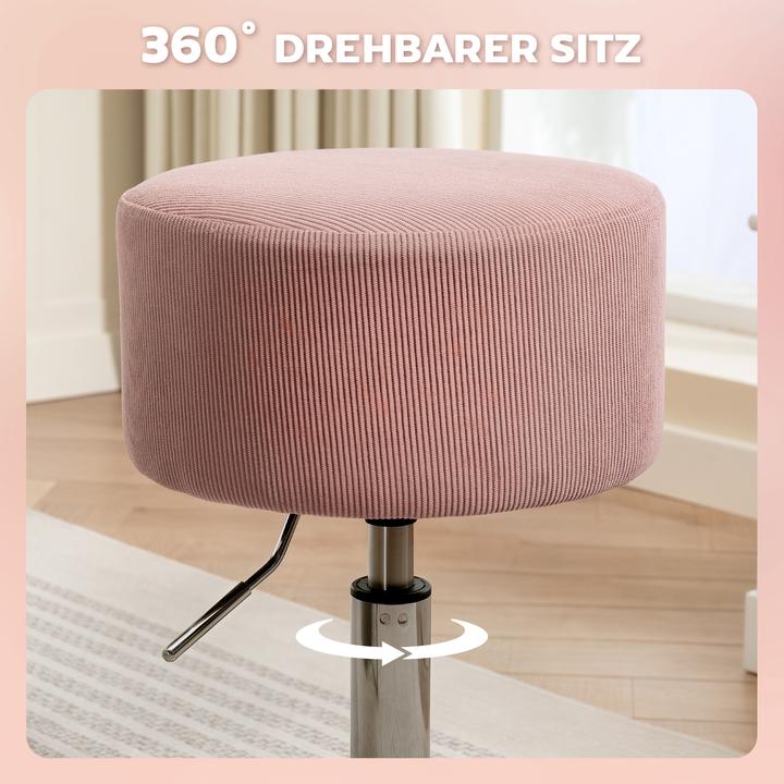Actual product image Homcom Barhocker Polyester, Stahl Rosa