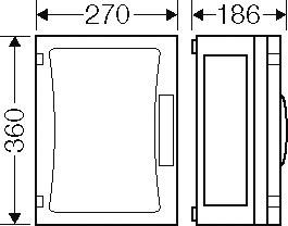 Actual product image Hensel HEN FP 0240 ENYSTAR empty housing, mounting dimensions 216x306x136mm, t (Housing)