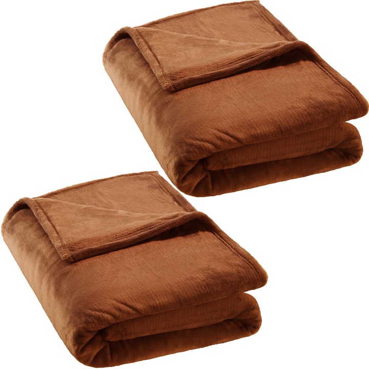Produktbild tectake 2x Kuscheldecke (220 x 240 cm)