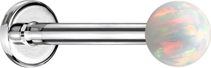 Immagine prodotto Star Piercing Micro Labret argento con sfera Opal white (senza ottone, Acciaio chirurgico 316L)