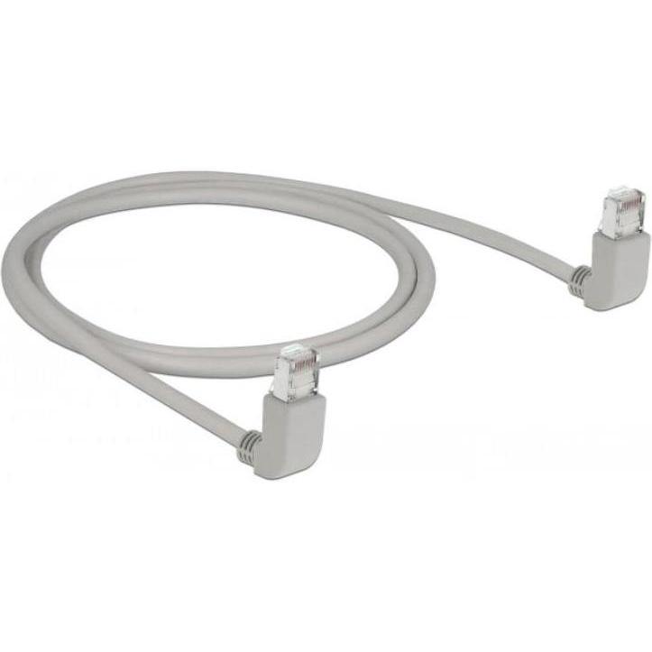 Thumbnail - Delock Patch-Kabel RJ-45 (M) nach oben gewinkelt bis RJ-45 (M) nach oben gewinkelt (S/FTP, CAT6a, 1 m), Netzwerkkabel