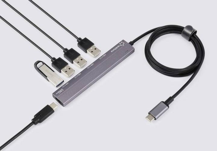 Produktbild Renkforce RF-USBCH-200 1+4 Port USB-C® (USB 3.2 Gen 1) Multiport Hub mit Alumini (USB-C, 5 Ports)