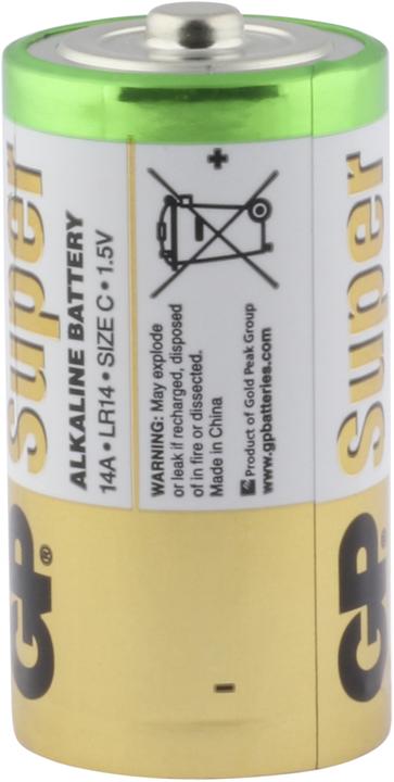 Produktbild GP Batteries 1x2 Super Alkaline 1,5V C Baby LR14 (2 Stk., C, 1400 mAh)