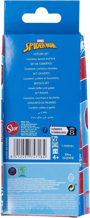 Immagine prodotto Stor Set di posate per bambini Spiderman Midnight Flyer
