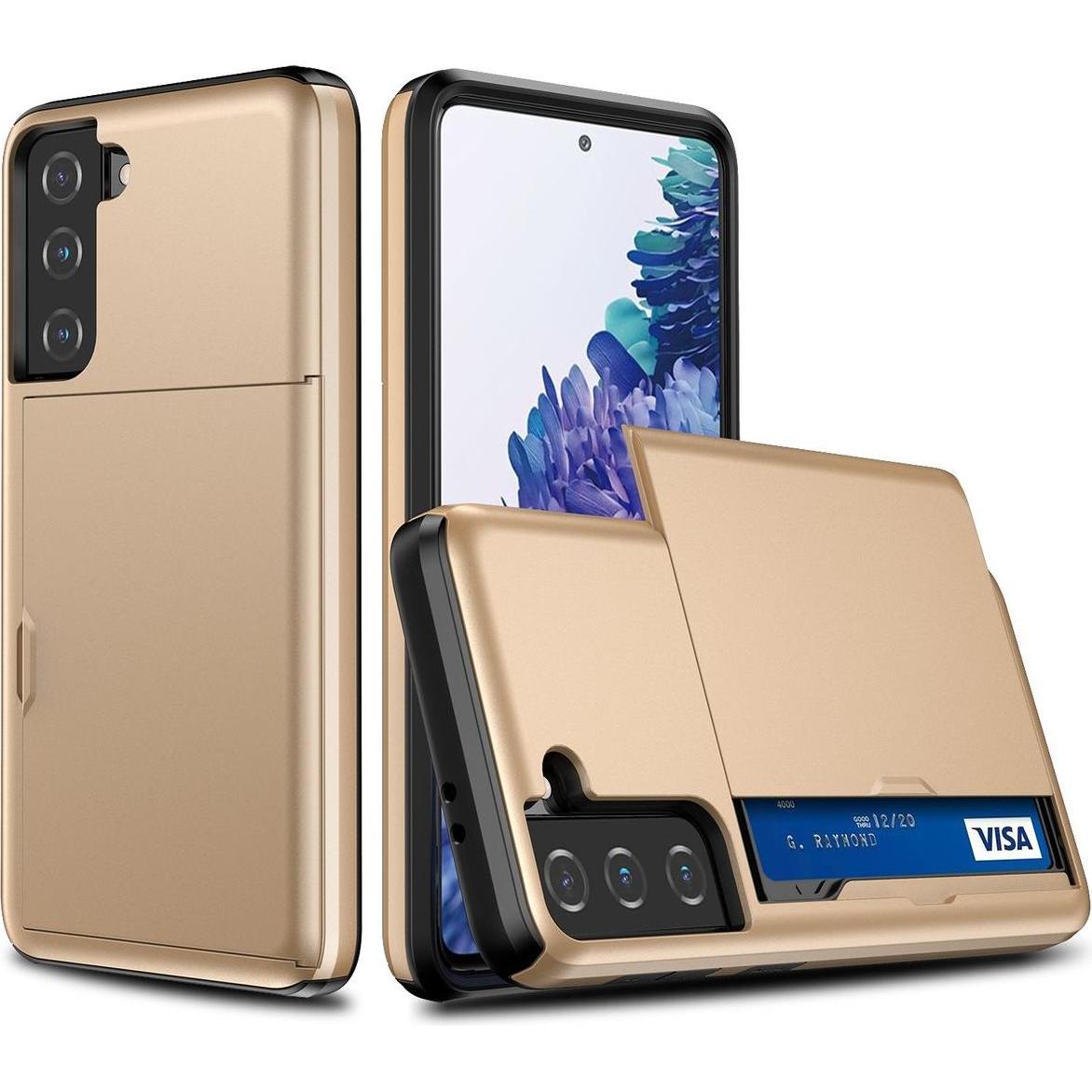 König Design Hülle Handy Schutz für Samsung Galaxy S21 Case Cover Tasche Etuis Bumper Gold (Samsung Galaxy S21+), Smartp...