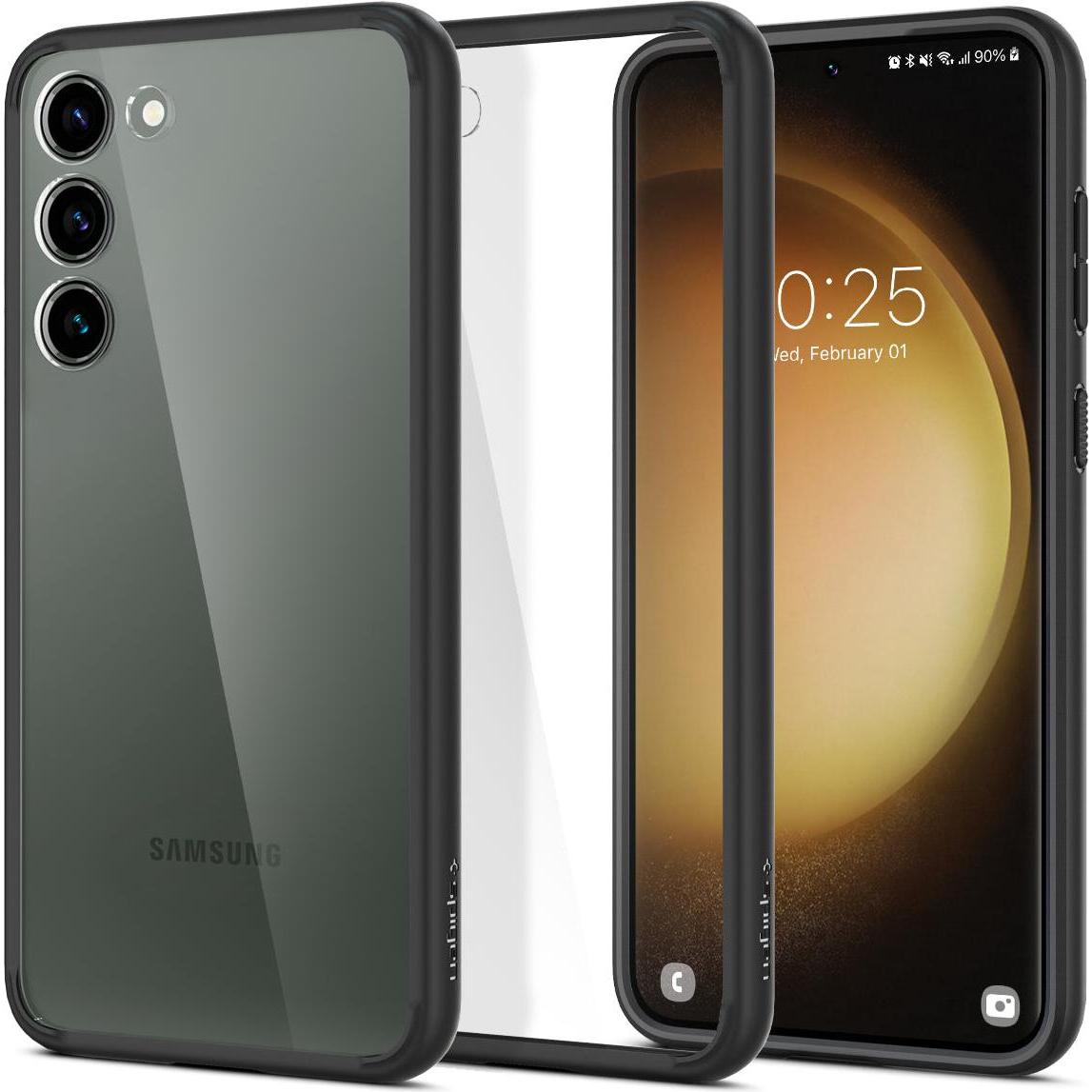 Spigen Ultra Hybrid Case (Samsung Galaxy S23), Smartphone Hülle, Schwarz