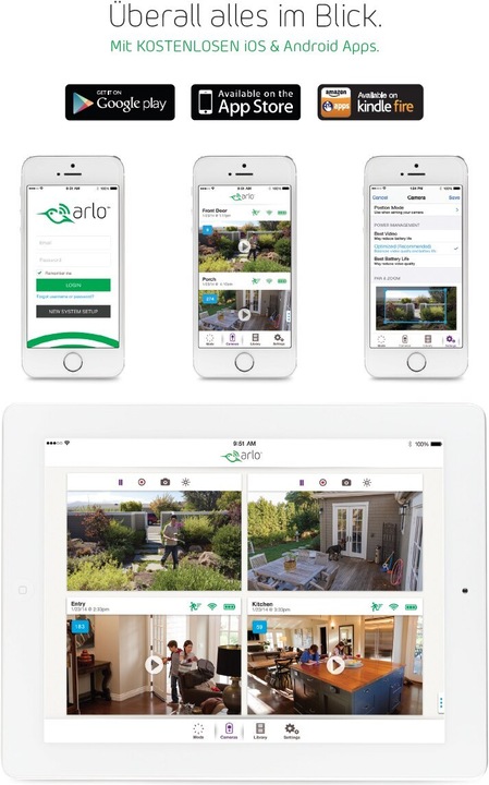 Actual product image Arlo VMS3330 set of 3 (1280 x 720 pixels)