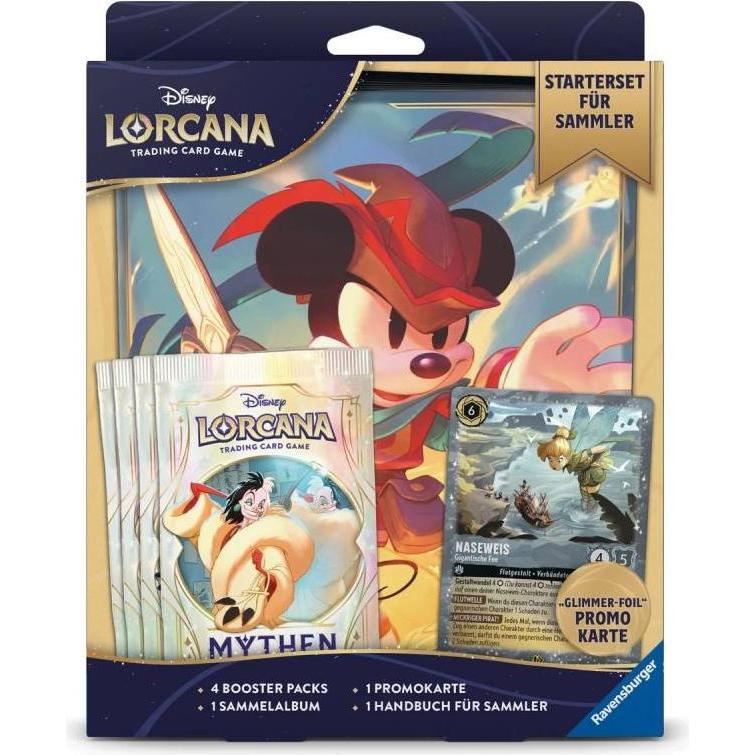 Disney Lorcana Starterset für Sammler DE (Tedesco, Box Set e Collezione, Pacchetto Booster)