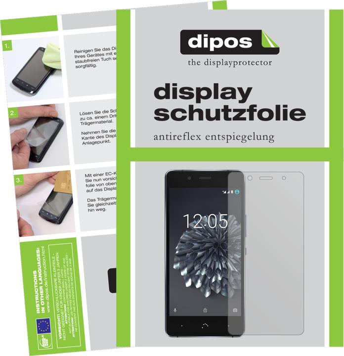 6 Pellicole Protettive Dipos Per BQ Aquaris X5, Cristallo Trasparente, Antiriflesso, Made In Germany